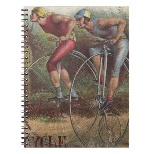 Viktorianska höghjul-cyklar anteckningsbok