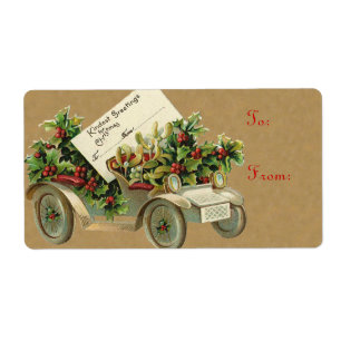 Viktorianska juletiketter fraktsedel