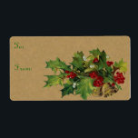 Viktorianska juletiketter fraktsedel<br><div class="desc">Viktoriansk julklapp. Enkel att anpassa. Ändra texten stil med knappen "Anpassa".</div>