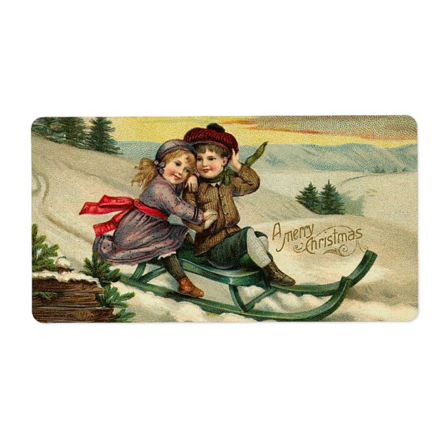 Viktorianska juletiketter fraktsedel (Framsidan)