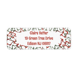 Viktorianska julpolygoner returadress etikett