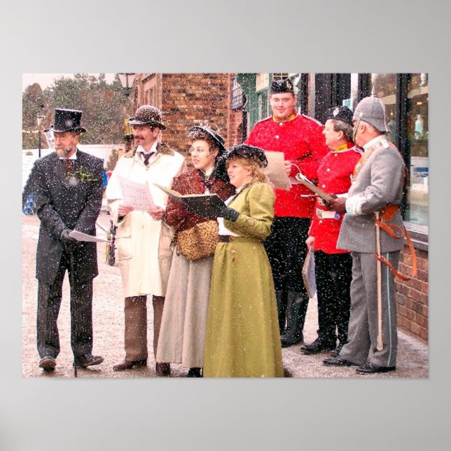 VIKTORIANSKA JULSÅNGARE POSTER (Framsidan)