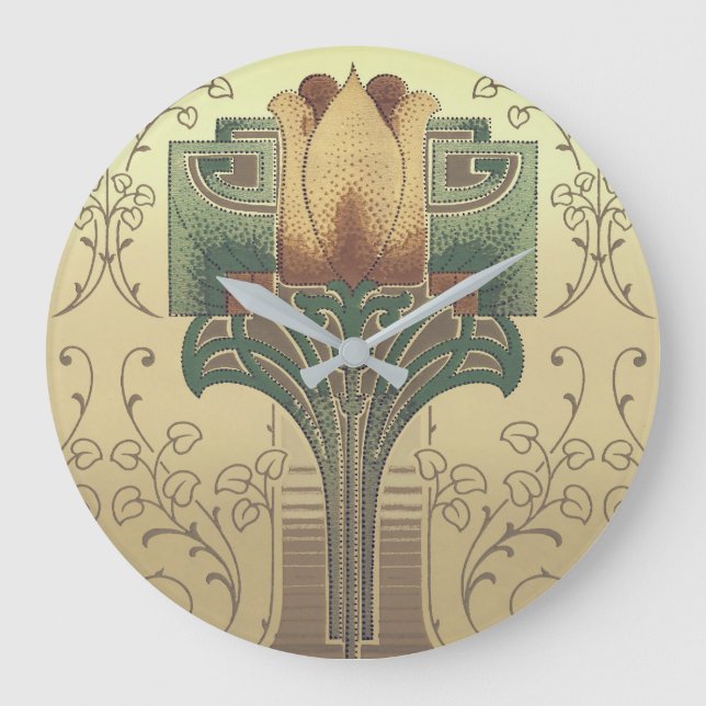 Viktorianska konst- och hantverksblommor stor klocka (Framsida)