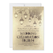 Viktorianska Lanternor-bröllopsinbjudningar