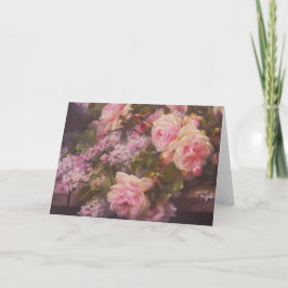 Viktorianska Rosor och Lilacs-kort Kort