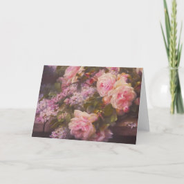 Viktorianska Rosor och Lilacs-kort Kort
