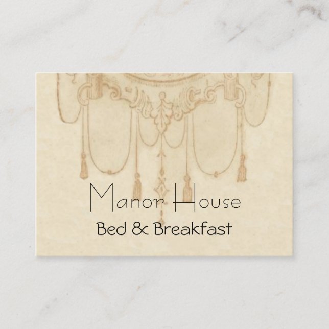 Viktorianska tasslar i Beige Visitkort (Framsida)