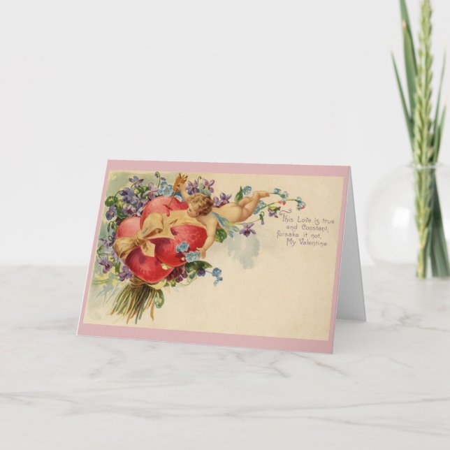 Viktorianskt Äkta kärlek kort för alla hjärtans hä (Framsida)