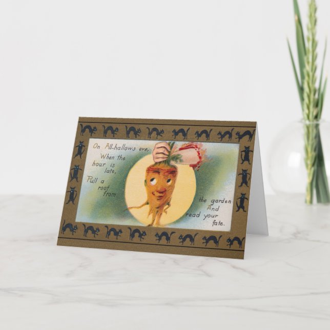 Viktorianskt fate Halloween-hälsningskort Kort (Framsida)