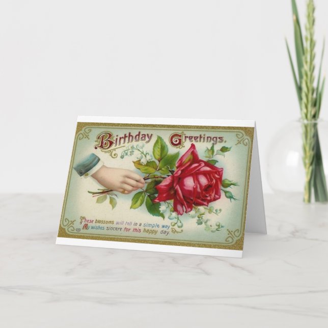 Viktorianskt hälsningskort för Ro Kort (Framsida)