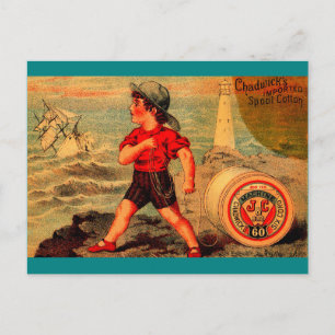 Viktorianskt handelskort Chadwick's Spool Cotton Vykort