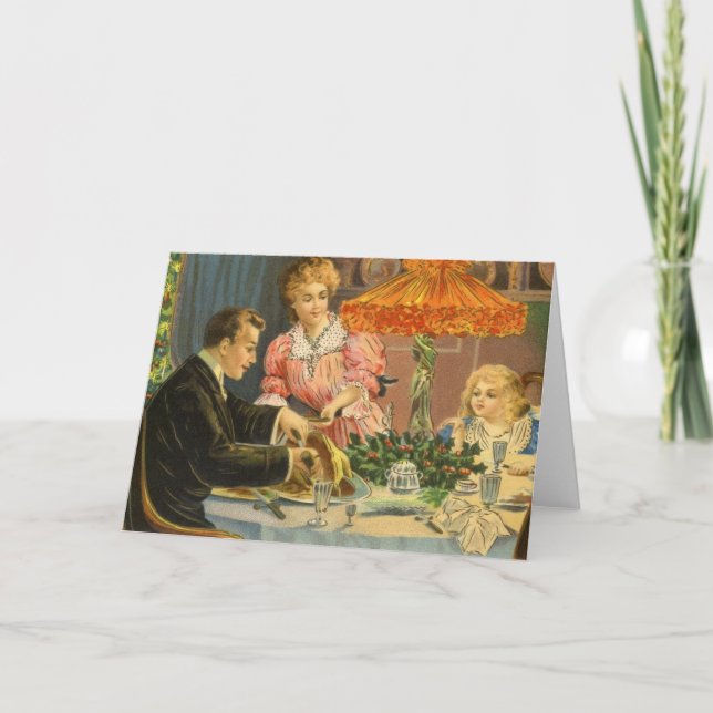 Viktorianskt jullägandekort helgkort (Framsida)