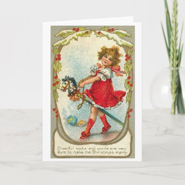 Viktorianskt jullekort helgkort (Framsida)