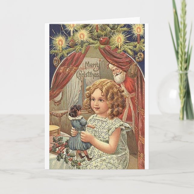 Viktorianskt jullekort helgkort (Framsida)