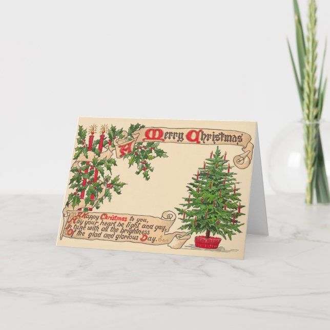 Viktorianskt jullekort helgkort (Framsida)