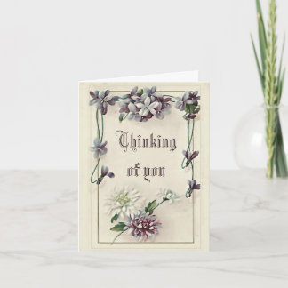 Viktorianskt "Tänkning av dig"-kort Kort
