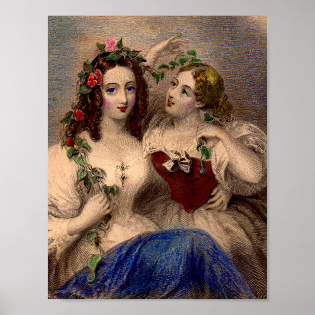 Viktoriantryck färgaden för utandningsluft poster (Framsidan)