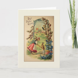 Viktoriska Påskhare - hälsningskort Helgkort