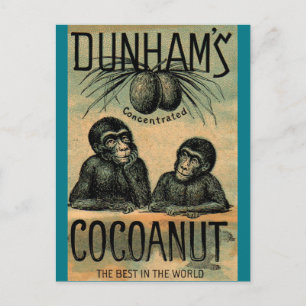 Viktoriskt handelskort: Dunhams Cocoanut Vykort