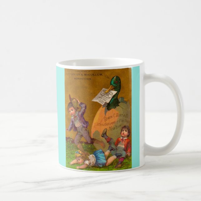 Viktoriskt handelskort: Edmund G. Burt bra-skor Kaffemugg (Höger)