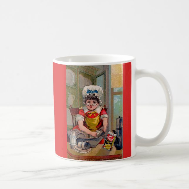 Viktoriskt handelskort för Ivorine-tvål Kaffemugg (Höger)