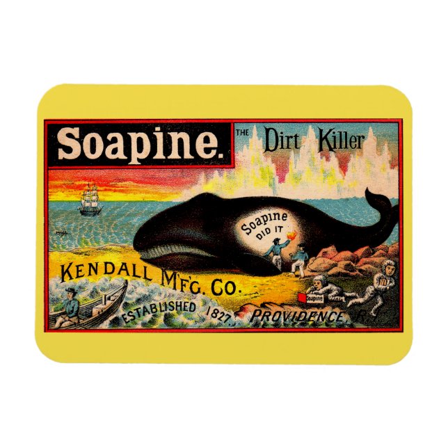 Viktoriskt handelskort Soapine the Dirt Killer Magnet (Horisontell)