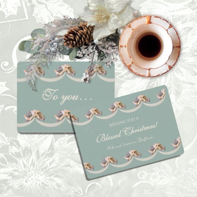 Viktoriskt Helgdag-kort för Blommigt-bladet Julkort (Skapare uppladdad)