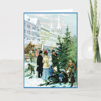 Viktoriskt Helgdag-kort för tyska julmarknaden Kort