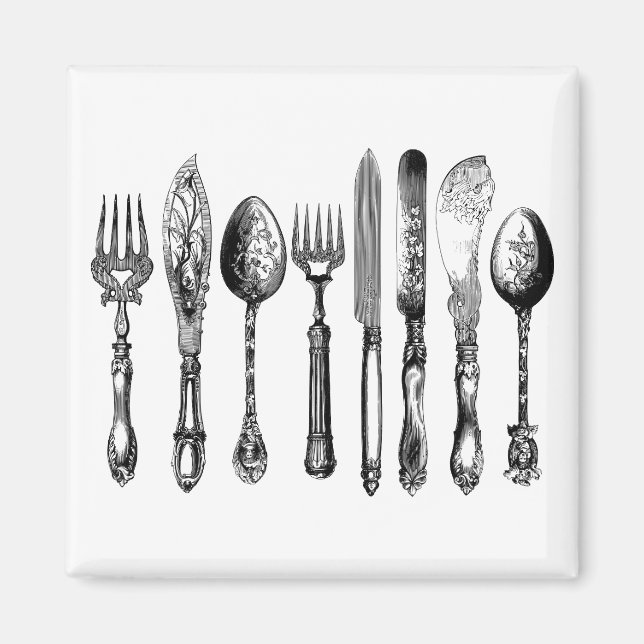 Viktoriskt silvergods silver magnet (Framsidan)