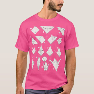 Viktsteg Papper Crane Origami T Shirt