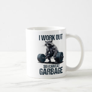 Viktträning för rackoon-gymmen... kaffemugg