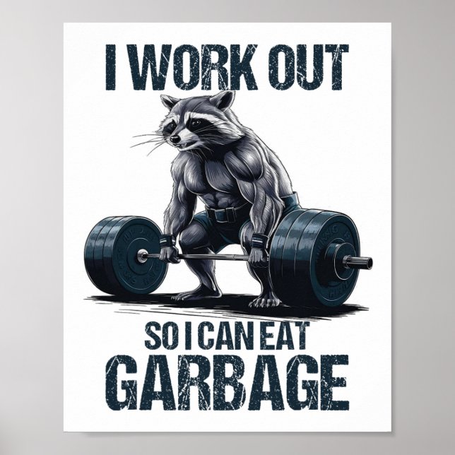 Viktträning för rackoon-gymmen... poster (Framsidan)