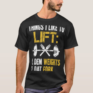 Viktupphängning med Ord Hiss Dat Fork Gym Fitn T Shirt