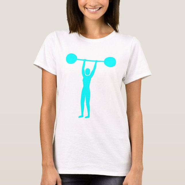 Viktupplyft 02 - Cyan T Shirt (Framsida)