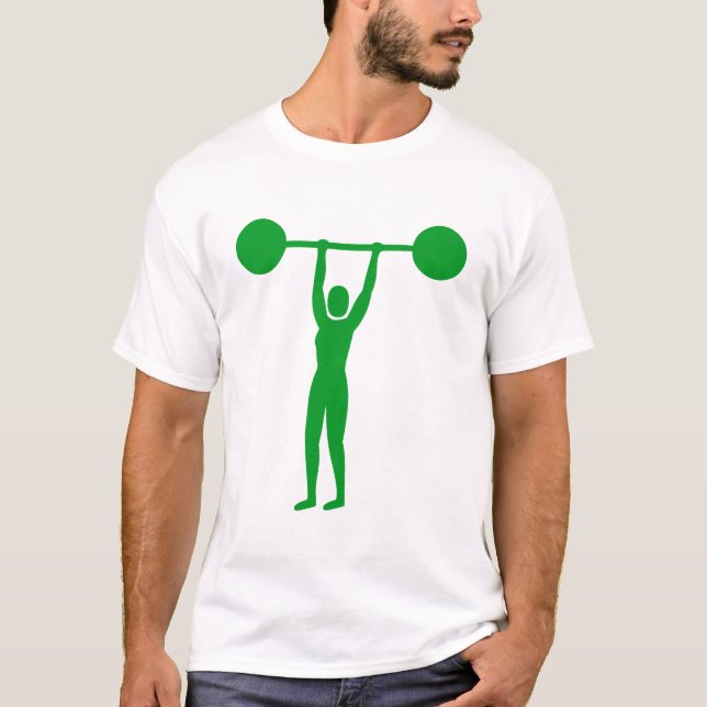 Viktupplyft 02 - Grönt av gräs Tee Shirt (Framsida)