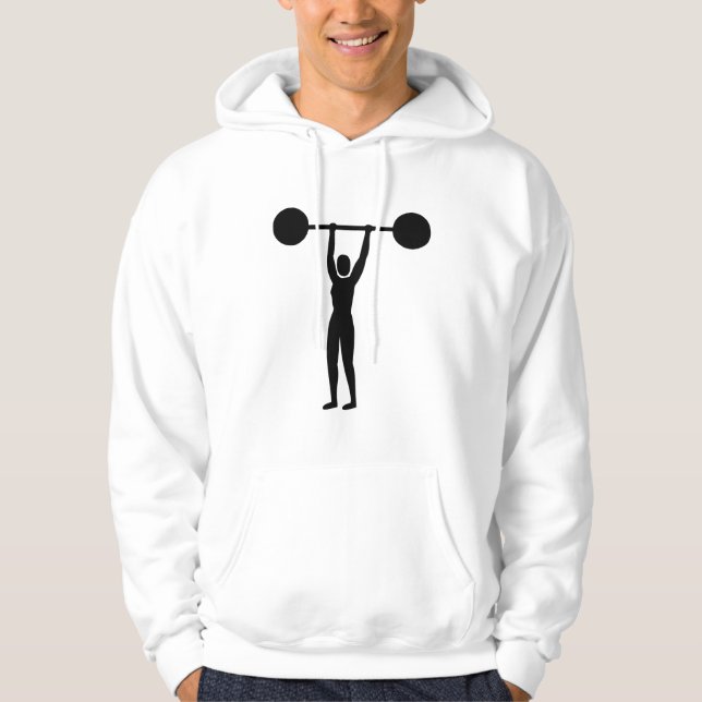 Viktupplyft 02 - Svart Hoodie (Framsida)