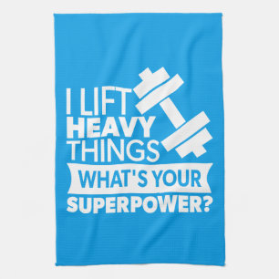 Viktupplyft - I Hiss Heavy Sak - SuperPower Kökshandduk