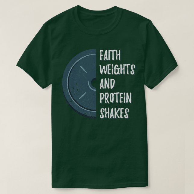 Viktupplyft protein Shake Fitness Älskare Gift T Shirt (Design framsida)