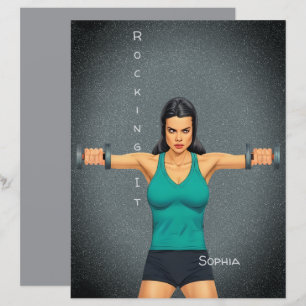 Viktupplyft WomanRockingDet citerar skrapbokPapper