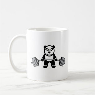 Viktupplyftande Panda Bear Anime - Tecknad Kaffemugg