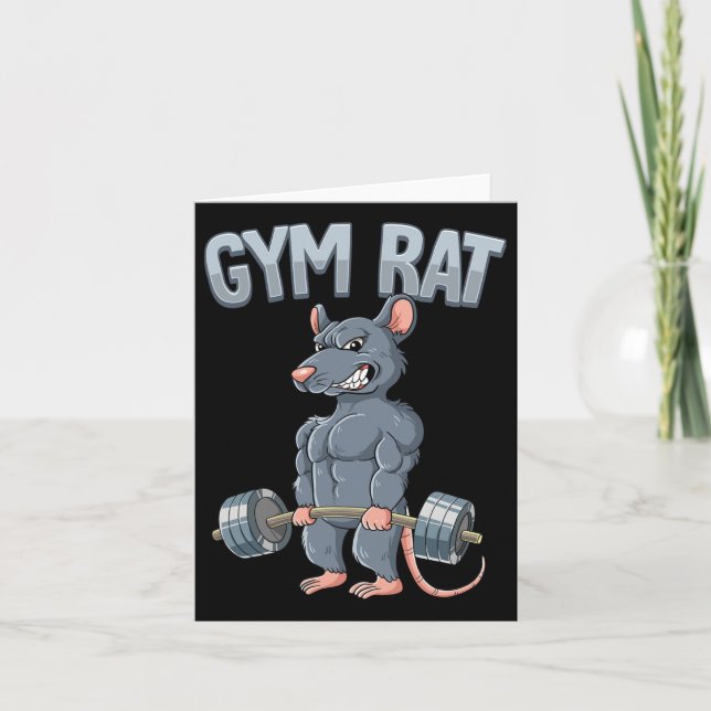 Viktutbildning Deadlift Gym Råtta Kort (Framsida)