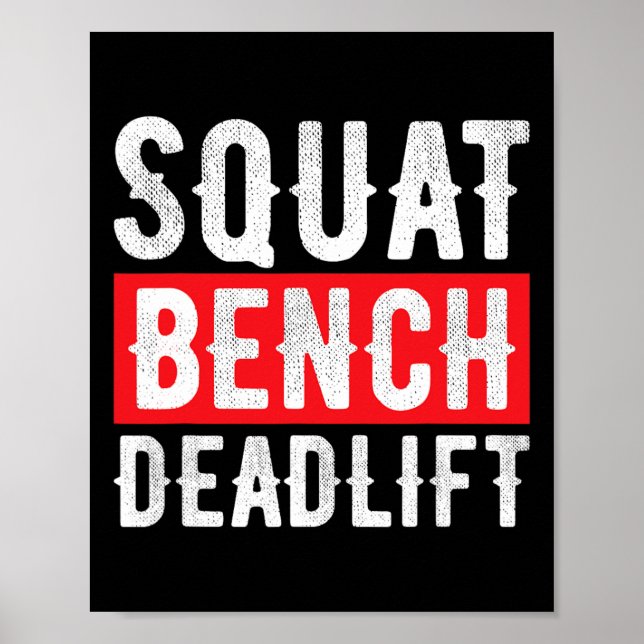 Viktutbildning för bålbanebyggnad i Squat Deadlift Poster (Framsidan)