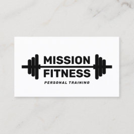 Viktutbildning Personlig tränare svart vit Visitkort