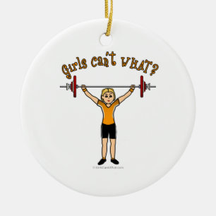 Viktvävare (Blonde) Julgransprydnad Keramik
