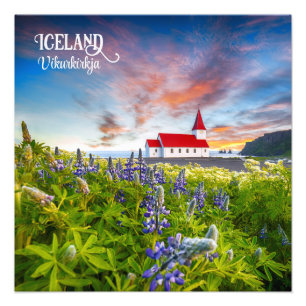 Vikurkirkja, Island Fototryck