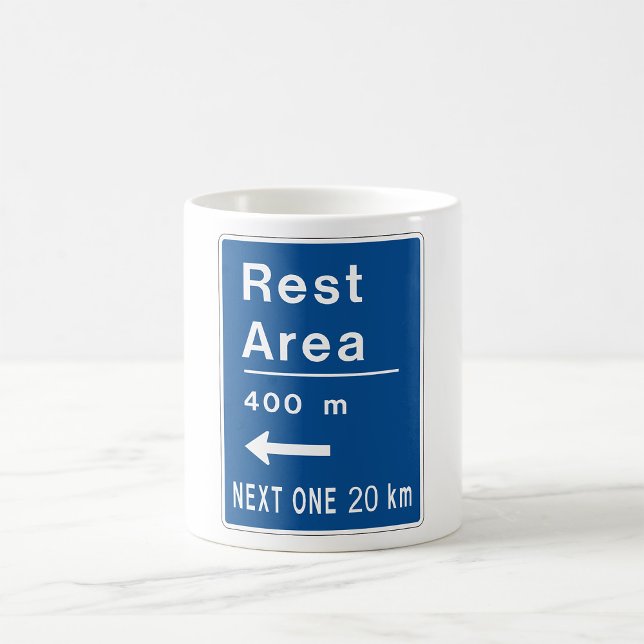 Vila 400m Vänster Vägsignal Kaffemugg (Skapare uppladdad)