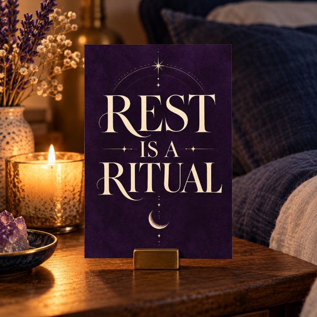 Vila är en ritual konsttryck poster (4 x 6 inch unframed semi-gloss print. Flat printed artwork. Styled scene; props not included.)