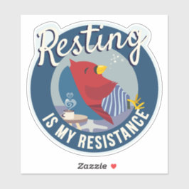 Vila är min motståndskraft Badge-stil rund Klistermärken