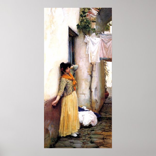 Vila av John William Waterhouse Poster (Framsidan)