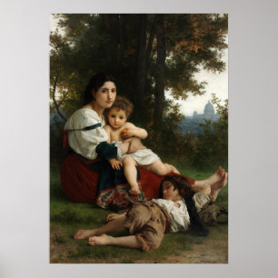 Vila av William-Adolphe Bouguereau Poster